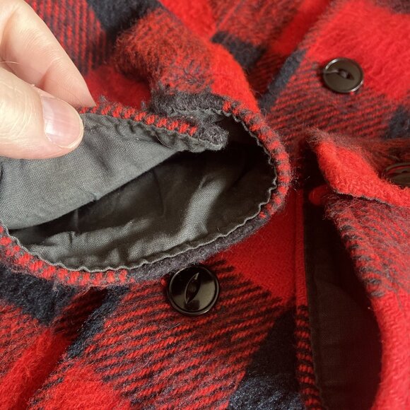 VTG 70's LWL Sport Chief Wool Thick Shirt Jacket Shacket Buffalo  Plaid Mens S - Picture 5 of 7